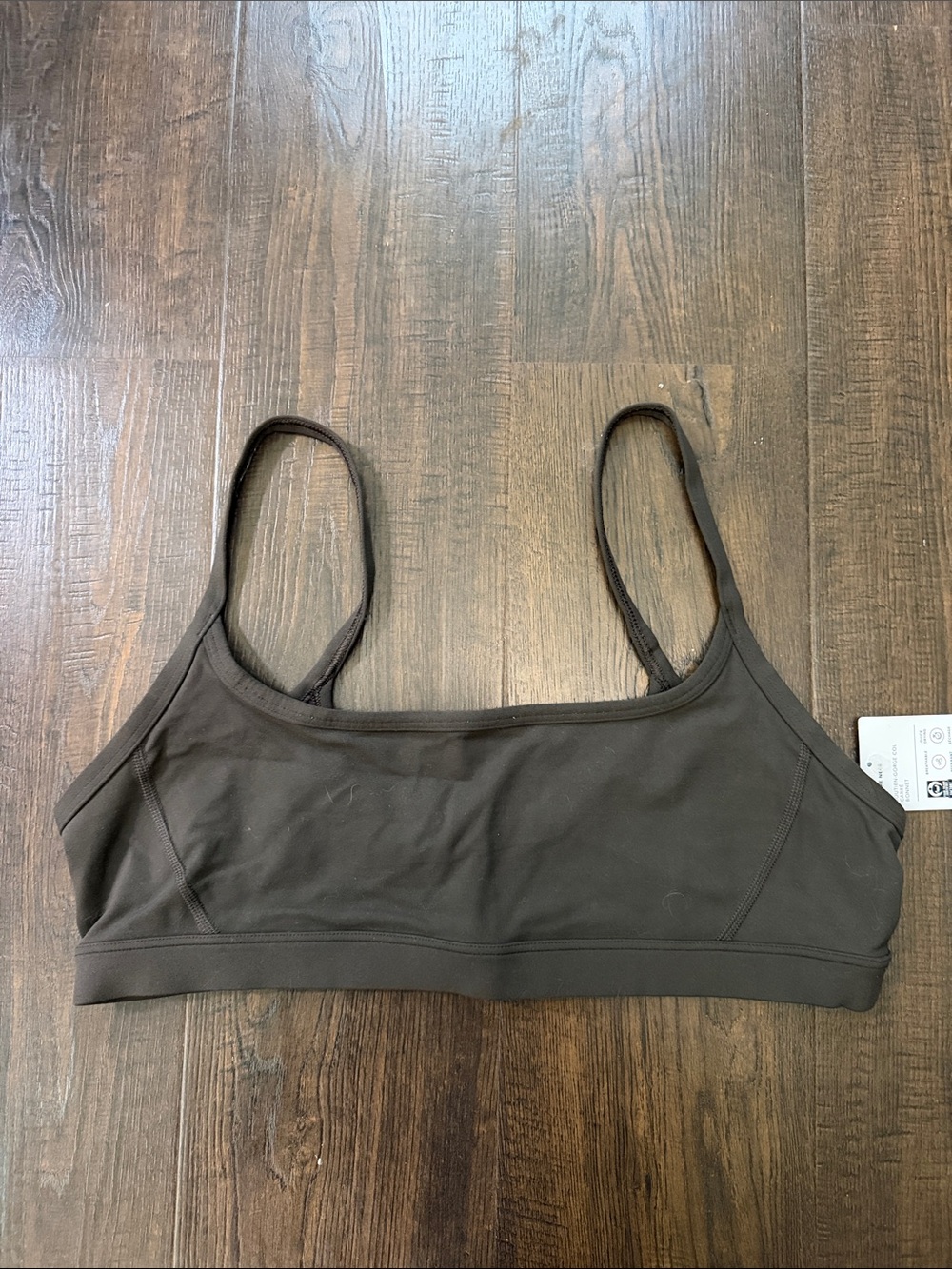 Athleta Charcoal Black Slim-Strap Sports Bralette